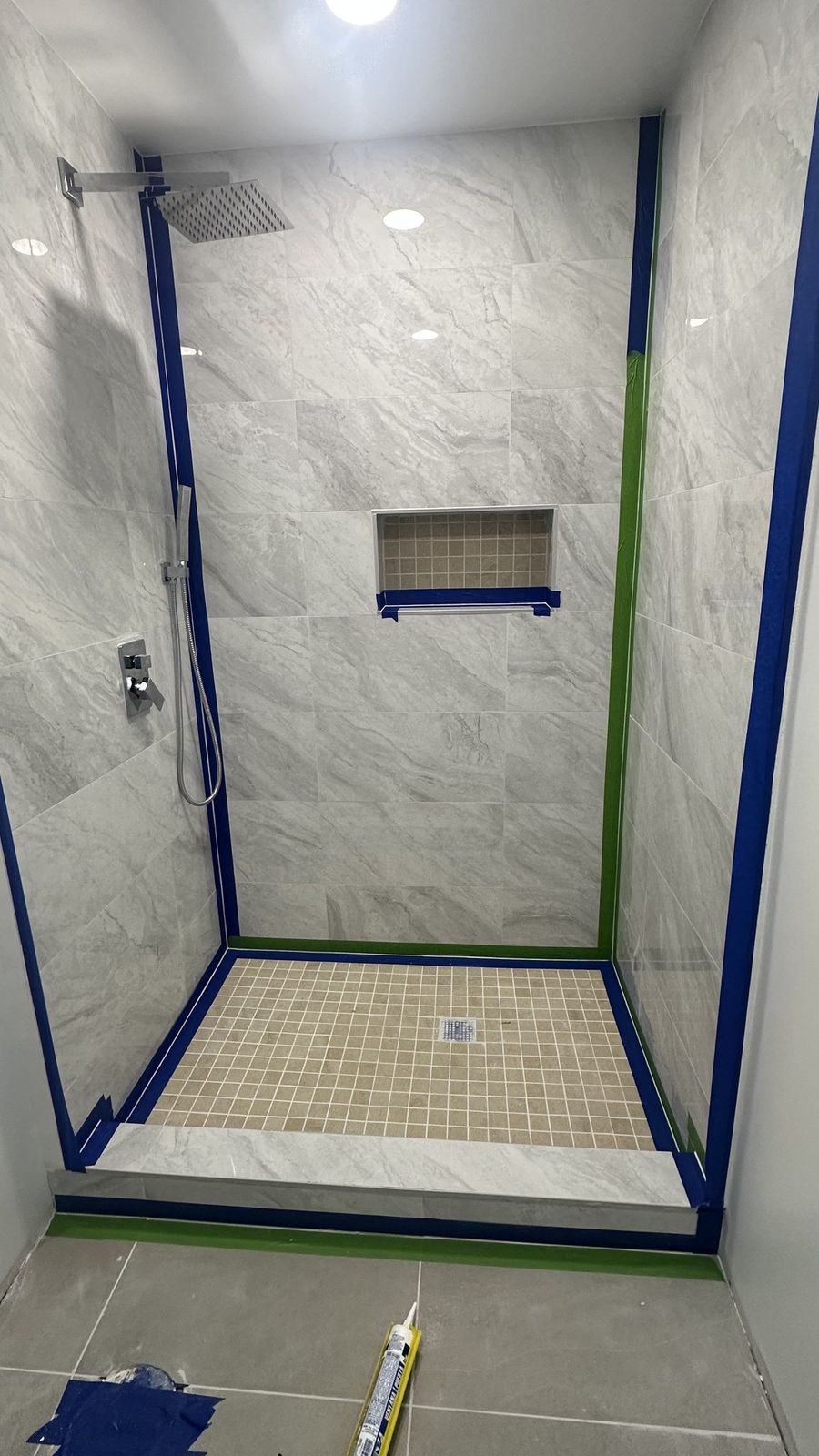 Bathroom build in progress, Green Valley